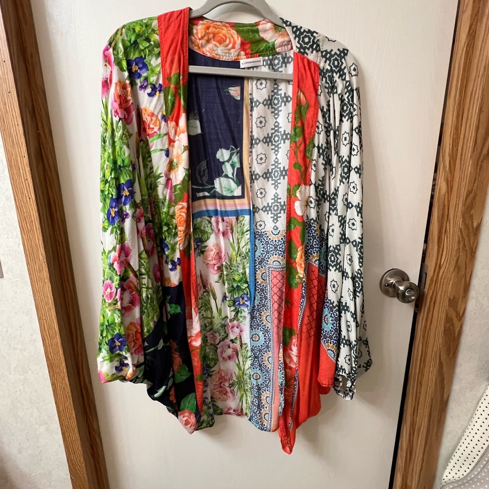 Anthropologie Multicolor Patterned Kimono